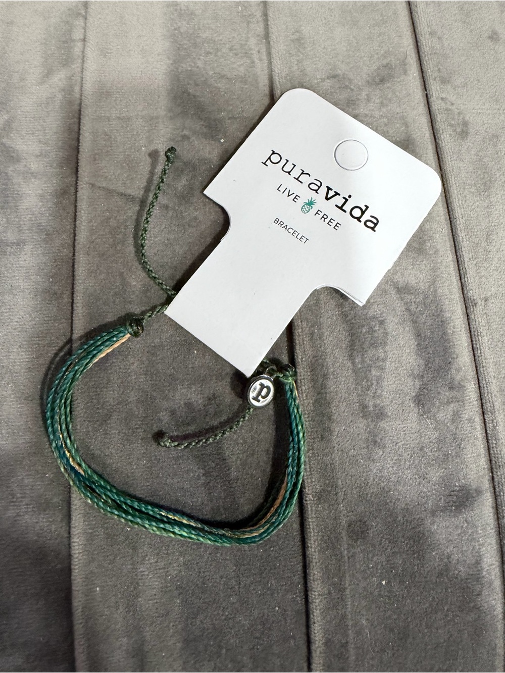 Pura Vida Green Gold Multi-String Bracelet